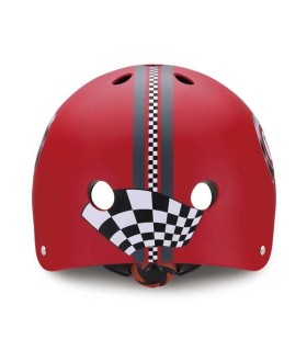 Globber casco junior racing rojo