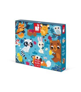 Janod Puzzle Táctil Animales del Bosque | Puzzles en La Granota