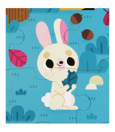Janod Puzzle Táctil Animales del Bosque | Puzzles en La Granota