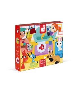 Janod Puzzle Táctil Animales Domésticos | Puzzles en La Granota