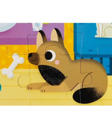 Janod Puzzle Táctil Animales Domésticos | Puzzles en La Granota