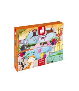 Janod Puzzle Táctil Un Día en el Zoo | Puzzles en La Granota