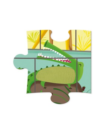 Janod Puzzle Táctil Un Día en el Zoo | Puzzles en La Granota