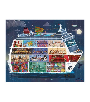 Janod Maletín 2 Puzzles Barco de Crucero | Puzzles en La Granota
