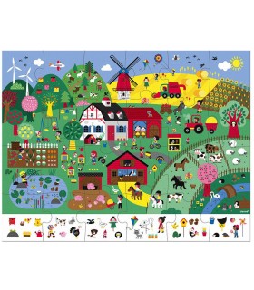 Puzzle de obsevación Janod La Granja 24 piezas | Puzzles en La Granota