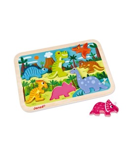 Puzzle Encajable Dinosaurios Janod | Puzzles en La Granota