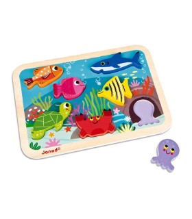 Puzzle Encajable Mundo Submarino Janod | Puzzles en La Granota