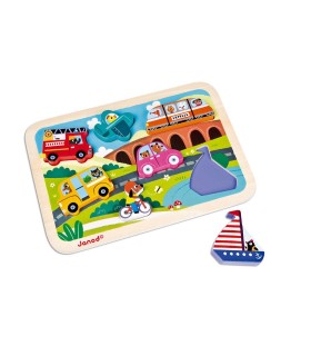 Puzzle Encajable Vehículos Janod | Puzzles en La Granota