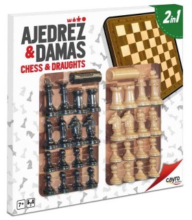 Tablero Ajedrez y Damas con Piezas Cayro | Juegos de mesa en La Granota
