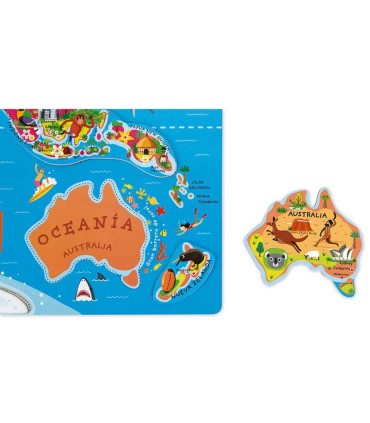 Puzzle Magnético Mapa del Mundo Janod | Puzzles en La Granota