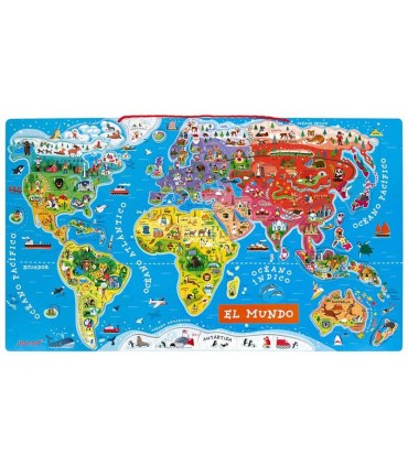 Puzzle Magnético Mapa del Mundo Janod | Puzzles en La Granota
