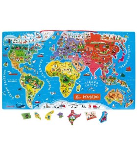 Puzzle Magnético Mapa del Mundo Janod | Puzzles en La Granota