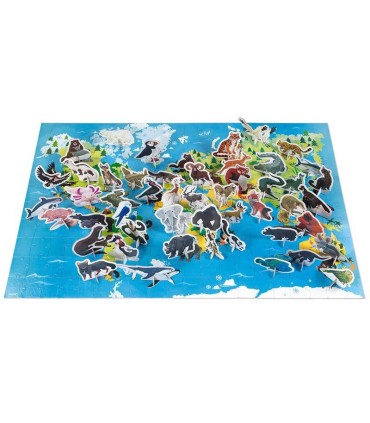 Puzzle Educativo Animales en Peligro de Extinción Janod 200 Piezas