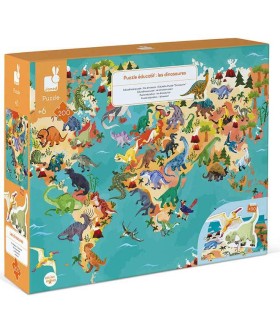 Puzzle Educativo Los Dinosaurios Janod 200 Piezas presentación