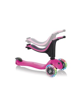 Patinete Globber Go Up 4 en 1 Lights Rosa