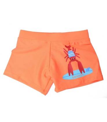 Bañador Bóxer Niño Naranja Surf
