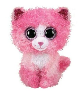 Peluche Beanie Boos Reagan Gato Rosa 15 cm | Peluches en La Granota