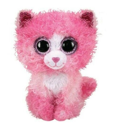 Peluche Beanie Boos Reagan Gato Rosa 15 cm | Peluches en La Granota