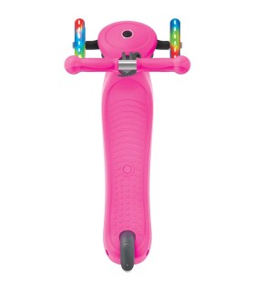 Patinete Globber Primo Lights Rosa Neón arriba