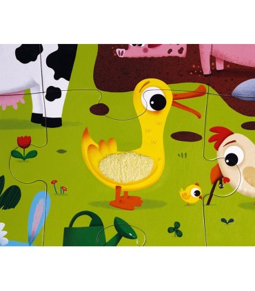 Puzzle Táctil Los Animales de la Granja 20 Piezas Janod | La Granota