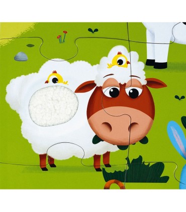 Puzzle Táctil Los Animales de la Granja 20 Piezas Janod | La Granota