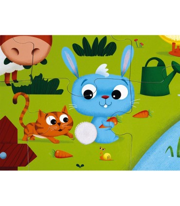 Puzzle Táctil Los Animales de la Granja 20 Piezas Janod | La Granota