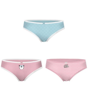 Braguitas Niña Gatitos Spookies 3 Unidades | Bragas en La Granota