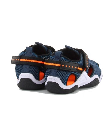 Sandalia Geox Wader Niño| Azul Naranja | La Granota