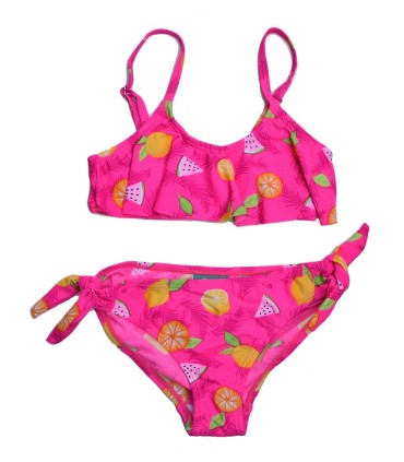 Bikini Niña Akea Fucsia con Volantes Go&Win | La Granota