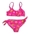 Bikini Niña Akea Fucsia con Volantes