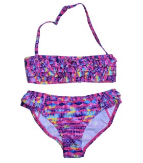 Bikini Niña Kangry Fucsia con Volantes Go&Win | La Granota