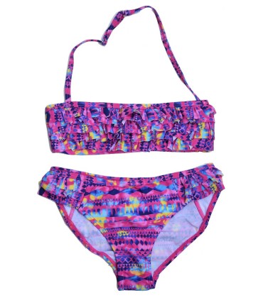 Bikini Niña Kangry Fucsia con Volantes Go&Win | La Granota
