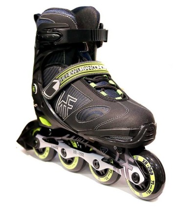 Patín KRF en Línea Ajustable XR-280 Negro/Lima | La Granota