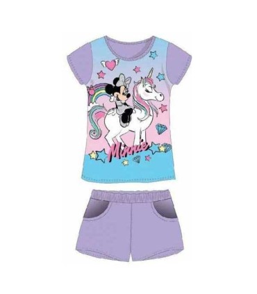 Conjunto Manga Corta Minnie Mouse Lila