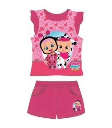 Conjunto manga corta Cry Babies Fucsia