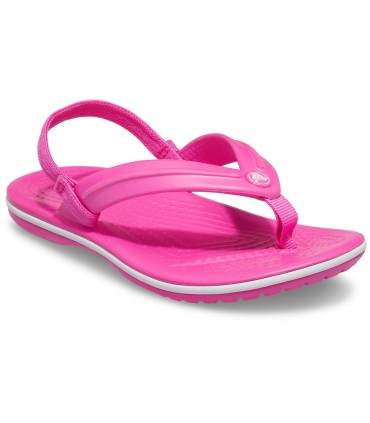 Chancla Crocs Crocband Strap Flip Electric Pink | La Granota