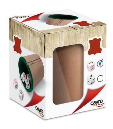 Dados Póker con cubilete forrado Cayro | La Granota