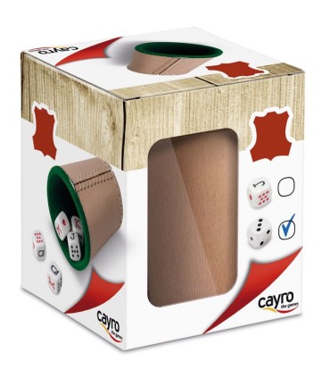 Dados Puntos con cubilete forrado Cayro | La Granota