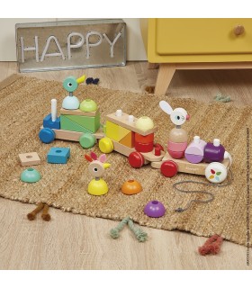 Tren Gigante Multicolor Madera Janod