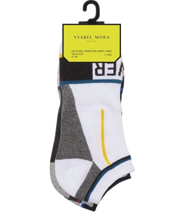 Ysabel Mora Pack 3 Calcetines Invisibles Hombre | La Granota