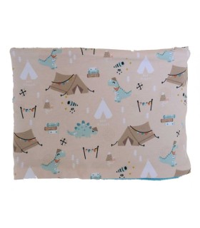 Braga de Cuello con Coralina Turquesa y Dinosaurios | La Granota