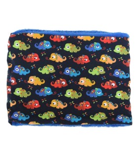 Braga de Cuello con Coralina Azul y Camaleones | La Granota