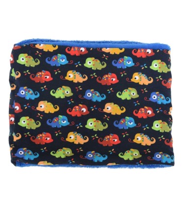 Braga de Cuello con Coralina Azul y Camaleones | La Granota