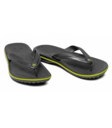 Chancla Hombre Crocs Crocband Flip Graphite/Volt Green | La Granota
