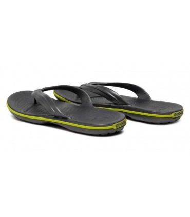 Chancla Hombre Crocs Crocband Flip Graphite/Volt Green | La Granota