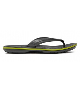 Chancla Hombre Crocs Crocband Flip Graphite/Volt Green | La Granota