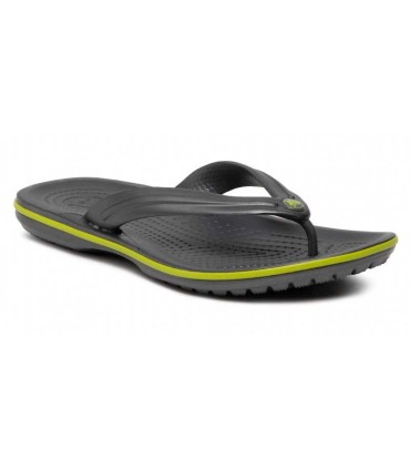 Chancla Hombre Crocs Crocband Flip Graphite/Volt Green | La Granota