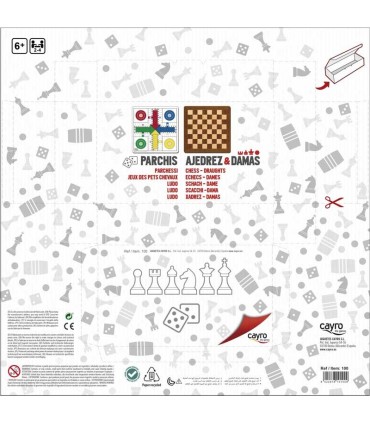 Tablero Parchís Ajedrez Damas | La Granota