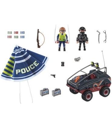 Policía en Paracaídas: Persecución del Vehículo Anfibio Playmobil 70781 | La Granota