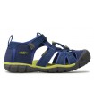 Sandalia Keen Seacamp II CNX Blue Depths Chartreuse